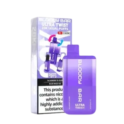 Bloody Bar Ultra Twist 20K Disposable Vape Kit -Electronic Cigarette Shop Bloody Bar Ultra Twist 20K Disposable Vape Kit Blueberry Bubblegum Blue Razz Ice