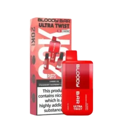 Bloody Bar Ultra Twist 20K Disposable Vape Kit -Electronic Cigarette Shop Bloody Bar Ultra Twist 20K Disposable Vape Kit Cherry Ice Strawberry Raspberry Cherry Ice