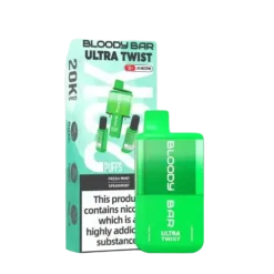 Bloody Bar Ultra Twist 20K Disposable Vape Kit -Electronic Cigarette Shop Bloody Bar Ultra Twist 20K Disposable Vape Kit Freshmint Spearmint