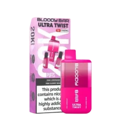 Bloody Bar Ultra Twist 20K Disposable Vape Kit -Electronic Cigarette Shop Bloody Bar Ultra Twist 20K Disposable Vape Kit Pink Lemonade Pink Gummy Bear