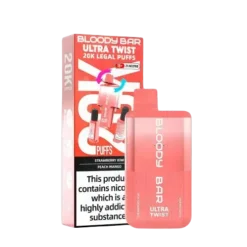 Bloody Bar Ultra Twist 20K Disposable Vape Kit -Electronic Cigarette Shop Bloody Bar Ultra Twist 20K Disposable Vape Kit Strawberry Kiwi Peach Mango