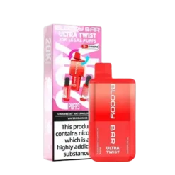Bloody Bar Ultra Twist 20K Disposable Vape Kit -Electronic Cigarette Shop Bloody Bar Ultra Twist 20K Disposable Vape Kit Strawberry Watermelon Bubblegum Watermelon Ice