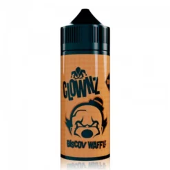 Clownz Biscoff E-liquid 100ml Shortfill 5 Clownz Biscoff E-liquid 100ml Shortfill -Electronic Cigarette Shop Clownz Biscoff Waffle E liquid 100ml Shortfill