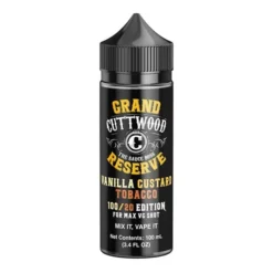 Cuttwood Grand Reserve E-liquid 100ml Shortfill -Electronic Cigarette Shop Cuttwood Grand Reserve E liquid 100ml Shortfill Vanilla Custard Tobacco