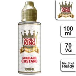 Donut King Limited Edition E-Liquid 100ml -Electronic Cigarette Shop Donut King Rhubarb Custard