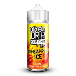 Double Drip E-liquid 100ml Shortfill -Electronic Cigarette Shop Double Drip E liquid 100ml Shortfill Pineapple Ice
