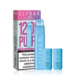 Elf Bar 1200 Puff Disposable Pod Kit -Electronic Cigarette Shop Elf Bar 1200 Puff Disposable Pod Kit Blueberry Cherry Cranberry