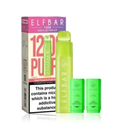 Elf Bar 1200 Puff Disposable Pod Kit -Electronic Cigarette Shop Elf Bar 1200 Puff Disposable Pod Kit Kiwi Passionfruit Guava