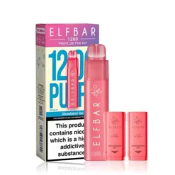 Elf Bar 1200 Puff Disposable Pod Kit -Electronic Cigarette Shop Elf Bar 1200 Puff Disposable Pod Kit Strawberry Edition