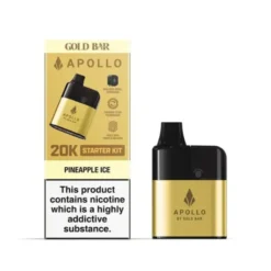 Gold Bar Apollo 20K Pod Kit -Electronic Cigarette Shop Gold Bar Apollo 20K Pod Kit Pineapple Ice
