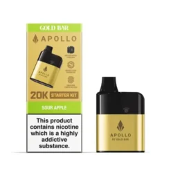 Gold Bar Apollo 20K Pod Kit -Electronic Cigarette Shop Gold Bar Apollo 20K Pod Kit Sour Apple