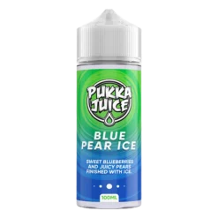 Pukka Juice E-liquid 100ml Shortfill 25 Pukka Juice E-liquid 100ml Shortfill -Electronic Cigarette Shop Pukka Juice E liquid 100ml Shortfill Blue Pear Ice