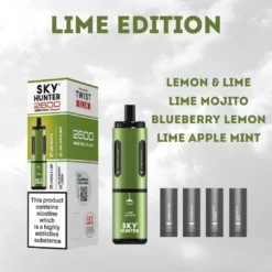 Sky Hunter 2600 Disposable Vape -Electronic Cigarette Shop Sky Hunter 2600 Disposable Vape Lime Edition