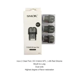 SMOK Novo 2 Pod Cartridge -Electronic Cigarette Shop smok novo 2 Clear Pod DC 0.8ohm MTL